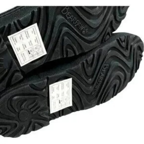 Bearpaw Boetis II Black Curly Lamb Fur Sheepskin Lined Mongolian Sherpa Boots 8 - Picture 7 of 8